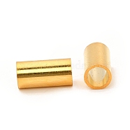 304 Stainless Steel Beads, Large Hole Beads, Column, Real 24K Gold Plated, 10x5mm, Hole: 4mm(STAS-P320-10G-G)
