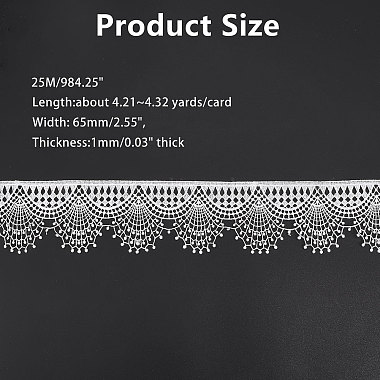 Polyester Lace Ribbons(OCOR-WH0046-78B)-2