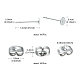 100 pièces 304 accessoires de boucles d'oreilles en acier inoxydable(STAS-YW0001-43F)-5