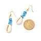 Natural Cowrie Shell Beads Dangle Earrings(EJEW-JE04642)-6