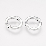 Tibetan Style Alloy Bead Frame, Ring, Antique Silver, Lead Free & Cadmium Free & Nickel Free, 15x13x3.5mm, Hole: 1.5mm(LF10768Y-NF)