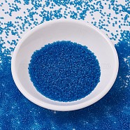 MIYUKI Delica Beads, Cylinder, Japanese Seed Beads, 11/0, (DB0768) Matte Transparent Capri Blue, 1.3x1.6mm, Hole: 0.8mm, about 10000pcs/bag, 50g/bag(SEED-X0054-DB0768)