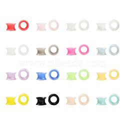 32Pcs 16 Colors Silicone Glitter Thin Ear Gauges Flesh Tunnels Plugs, Ring, Mixed Color, 10mm, Hole: 9.4mm, 2pcs/color(FIND-YW0001-19C)