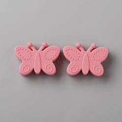 Food Grade Eco-Friendly Silicone Beads, Butterfly, Pale Violet Red, 21x30x11mm, Hole: 2.2mm(SIL-WH0012-026J)