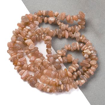 Natural Multi-Moonstone Chip Beads Strands, 5~8x5~8mm, Hole: 1mm, about 31.5 inch