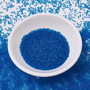 MIYUKI Delica Beads, Cylinder, Japanese Seed Beads, 11/0, (DB0768) Matte Transparent Capri Blue, 1.3x1.6mm, Hole: 0.8mm, about 10000pcs/bag, 50g/bag