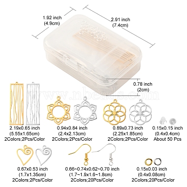 Kit de fabrication de boucles d'oreilles en filigrane bricolage(DIY-YW0006-25)-4