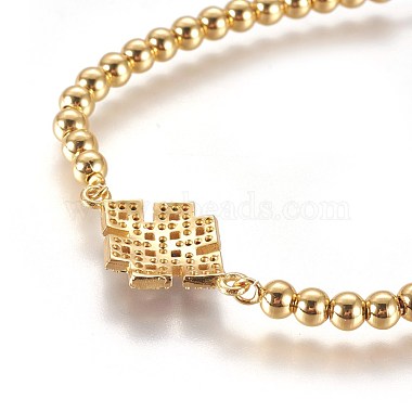 Adjustable Brass Cubic Zirconia Slider Bracelets(BJEW-L652-05G)-3