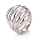 304 Stainless Steel Textured Chunky Finger Ring(RJEW-B040-04P)-1