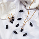 Faceted No Hole Natural Black Obsidian Beads(G-OC0003-60)-5