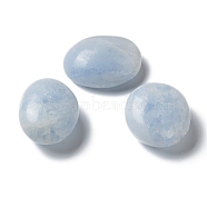 Natural Celestite/Celestine Oval Healing Stones, Pocket Palm Stones for Reiki Ealancing, 37~43x43~53x22.5~27.5mm(DJEW-PW0013-49A)