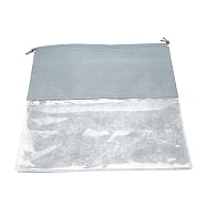 Blank Non-Woven DIY Craft Drawstring Storage Bags, with Plastic Clear Window, for Gift & Shopping Bags, Gray, 45x45x0.06~0.45cm(ABAG-TAC0002-02D-04)