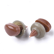 Craft Plastic Doll Noses, Safety Noses, Coconut Brown, 12x15mm, Pin: 5~6mm(KY-R072-13D)