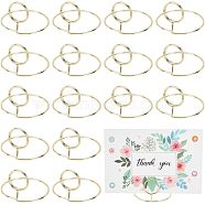 Alloy Place Card Holder, Cute Table Card Holder, for Wedding Decoration, Round, Golden, 60x37.5mm(DJEW-WH0018-22)