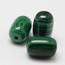 Wax Gourd Natural Malachite Beads, 12x8mm, Hole: 1mm(X-G-I178-03-8x12)