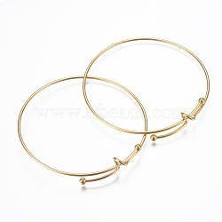 Adjustable 304 Stainless Steel Bangles, Golden, 2-1/2 inch(65mm)
(X-BJEW-H522-01G)