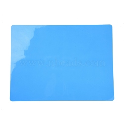Rectangle Silicone Mat for Crafts, Nonstick & Nonslip Silicone Crafts Mat, Multipurpose Heat-Resistant Table Protector, Silicone Sheets for Resin, Crafts, Liquid, Paint, Clay, Deep Sky Blue, 400x300x0.5mm(TOOL-D030-06B-02)