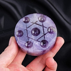 Natural Amethyst Seven Star Array Base, for Gazing Divination or Feng Shui, and Fortune Telling Ball, 50~60mm(DJEW-PW0011-04C)