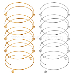 Olycraft PVD Vacuum Plating 304 Stainless Steel Bangles Making, Mixed Color, 2-1/2 inch(6.5cm), 2 colors, 5pcs/color, 10pcs(MAK-OC0001-001)