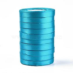 Single Face Satin Ribbon, Polyester Ribbon, Deep Sky Blue, 1/2 inch(12mm), about 25yards/roll(22.86m/roll), 250yards/group(228.6m/group), 10rolls/group(RC12mmY047)