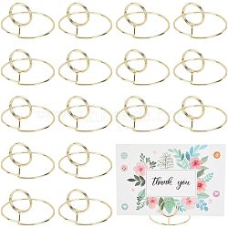 Alloy Place Card Holder, Cute Table Card Holder, for Wedding Decoration, Round, Golden, 60x37.5mm(DJEW-WH0018-22)