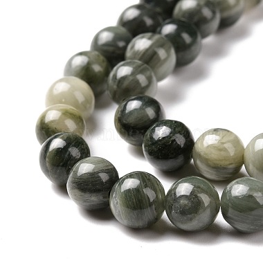 Natural Green Rutilated Quartz Beads Strands(G-Q462-61-6mm)-6