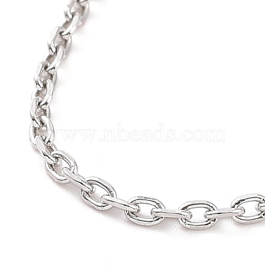 304 Stainless Steel Cable Chain Necklaces(NJEW-H433-1.4mm-03P)-2