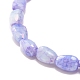 Bling Imitation Gemstone Glass Teardrop Beads Stretch Bracelet for Women(BJEW-JB07421)-5