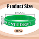 Word Star Student Silicone Cord Bracelet Wristband(BJEW-WH0018-49D)-2