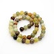 Natural Xiuyan Jade Round Bead Strands(G-P070-71-4mm)-2