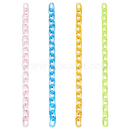 4Pcs 4 Colors Acrylic Cross Chains, Decorate Accessories, Mixed Color, 395mm(FIND-WR0002-27A)