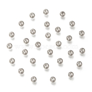 316 Stainless Steel Spacer Beads, Rondelle, Stainless Steel Color, 4x3mm, Hole: 1.5mm(STAS-G176-46P-D)