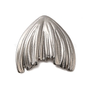 304 Stainless Steel Cabochons, Fishtail, Stainless Steel Color, 15.5x16x2mm(STAS-G344-15P)