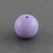 Solid Chunky Bubblegum Acrylic Ball Beads, Round, Medium Purple, 12mm, Hole: 2mm, about 500pcs/500g(SACR-R835-12mm-08)