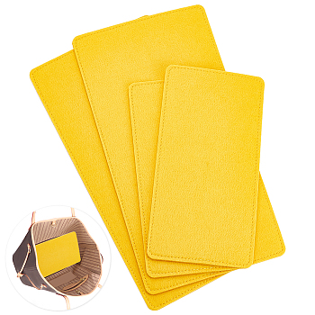 Elite 4Pcs 2 Style Felt Inserts Bag Bottom, Cushion Pad, Rectangle, Orange, 25~35x13~18x0.45cm, 2pcs/style