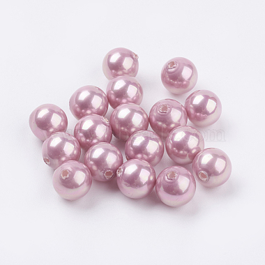 8mm Flamingo Round Shell Pearl Beads