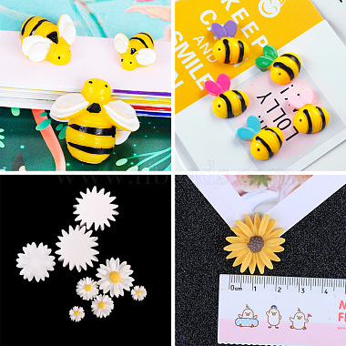 Craftdady 120Pcs DIY Bees & Daisy Shape Sofa Foam Nails Making Kits(DIY-CD0001-12P)-8