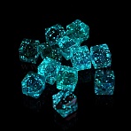 Luminous Transparent Acrylic Beads, Glow in the Dark, Cube, Mixed Color, 14x14x14mm, Hole: 2.5mm(OACR-P011-08O)