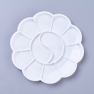 Plastic Watercolor Oil Palette, Flower, White, 144x9mm(TOOL-WH0044-01)