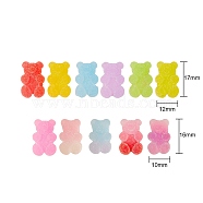 Flatback Resin Decoden Cabochons, Imitation Food, Bear, Mixed Color, 11 colors, 88pcs/box(RESI-SZ0001-17)