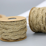 Jute Cord, Jute String, Jute Twine, for Jewelry Making, Tan, 6mm, about 5.46 yards(5m)/roll(OCOR-WH0016-01)