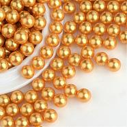 Imitation Pearl Acrylic Beads, No Hole, Round, Goldenrod, 1.5~2mm, about 10000pcs/bag(OACR-S011-2mm-Z32)