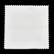 Microfiber Suede Cleaning Cloths, for Eyeglasses, Cell Phone, Square, White, 80x80x0.3mm(AJEW-D067-01B)
