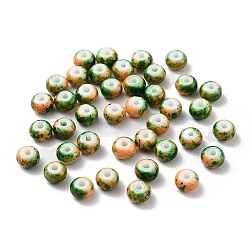 Glass Seed Beads, Rondelle, Dark Green, 8x5mm, Hole: 2mm, about 232pcs/bag(SEED-M011-05A-03)