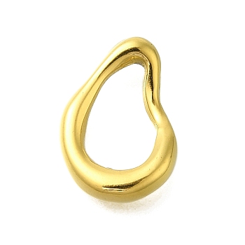 304 Stainless Steel Linking Rings, Teardrop Link, Golden, 15x11x3mm