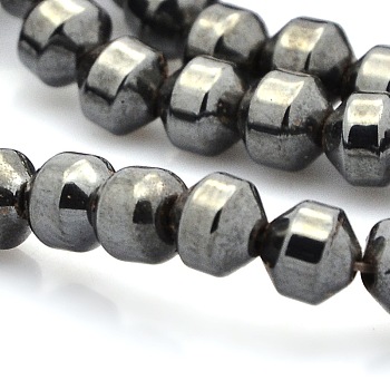 Magnetic Synthetic Hematite Beads Strands, Black, 6x6mm, Hole: 1mm, about 64pcs/strand, 16.5 inch