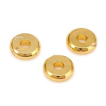 Brass Spacer Beads, Long-Lasting Plated, Flat Round, Golden, 6x1.7mm, Hole: 1.8mm