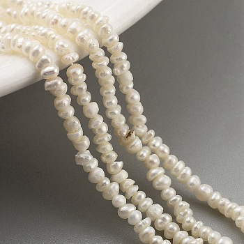 Natural Keshi Pearl Cultured Freshwater Pearl Beads Strands, Baroque Pearls, Grade 4A+, Nuggets, Navajo White, 1.8~2.3mm, Hole: 0.3mm, about 103pcs/strand, 7.28 inch(18.5cm)