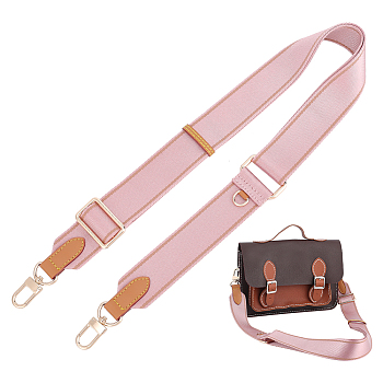 Nylon Adjustable Bag Straps, with Alloy Swivel Clasps, Pink, 88.5~136x3.7x0.15cm