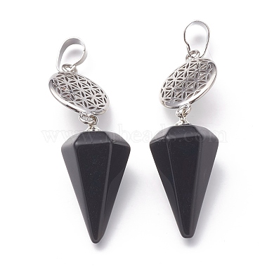 Obsidian Pendants(G-O194-15)-2